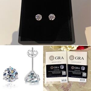 S925 Diamond Moissanite Earrings